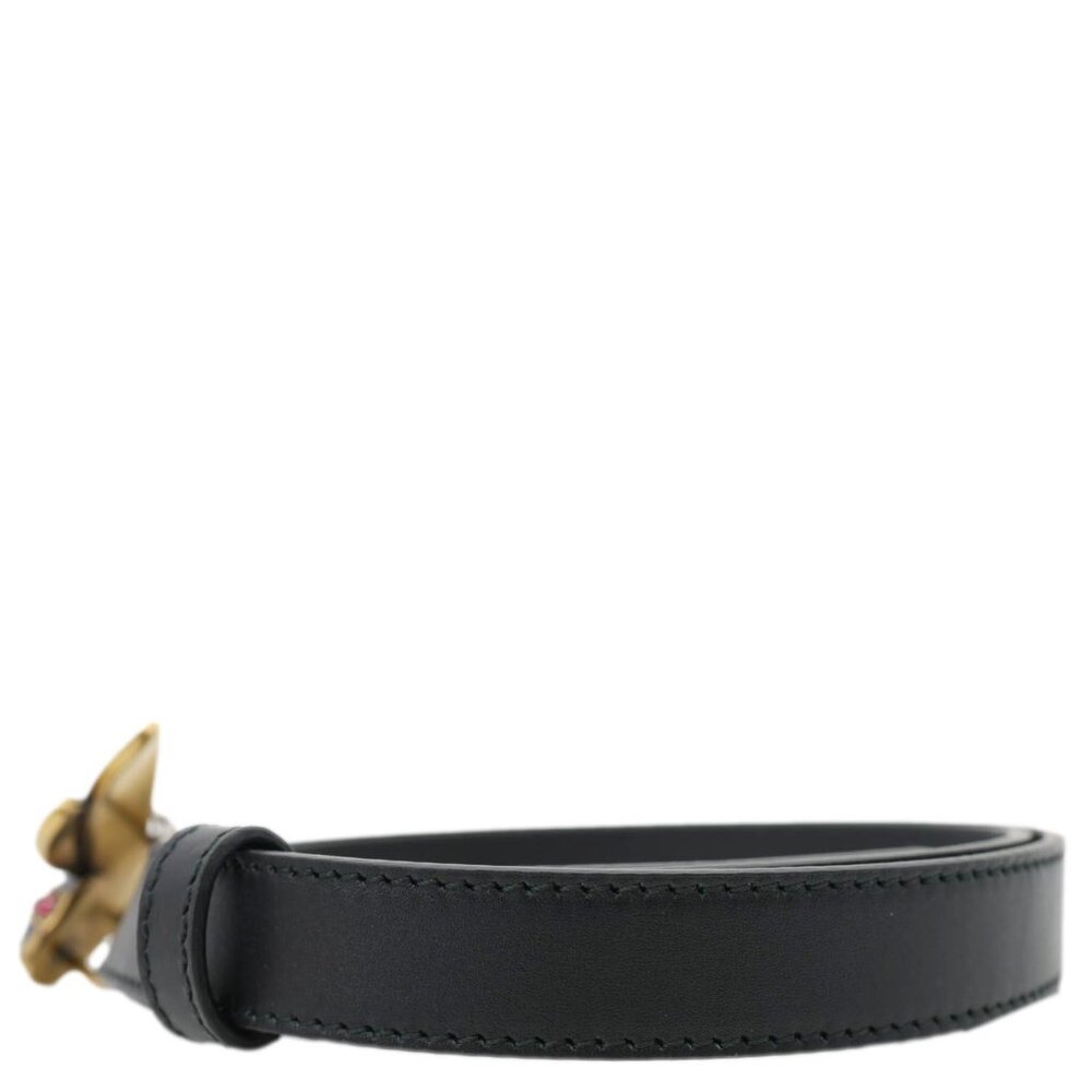 Gucci Queen Margaret Bee Leather Belt Black 476452 Size 80/32 - Picture 7 of 9